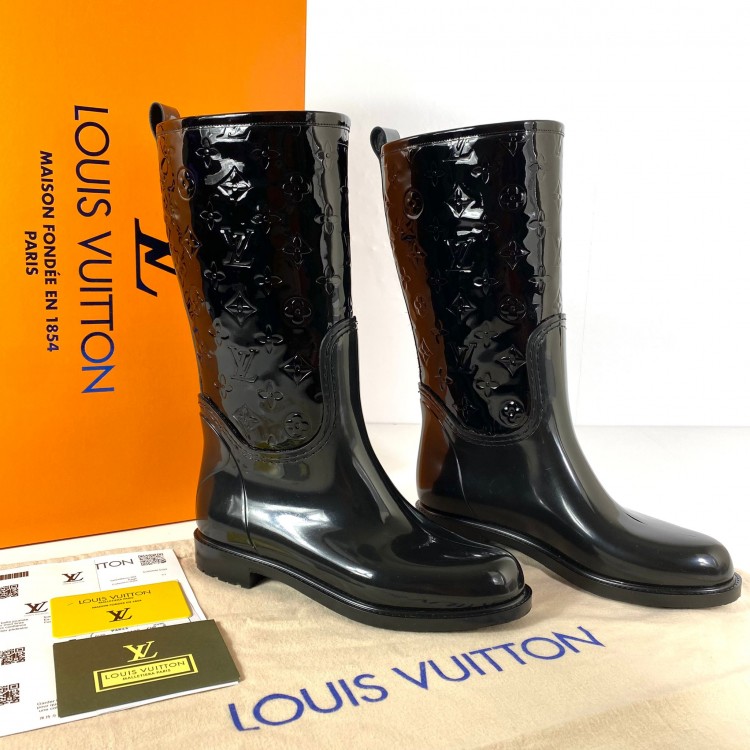 LOUİS VUİTTON DROPS FLAT RUGAN BOOTS SİYAH